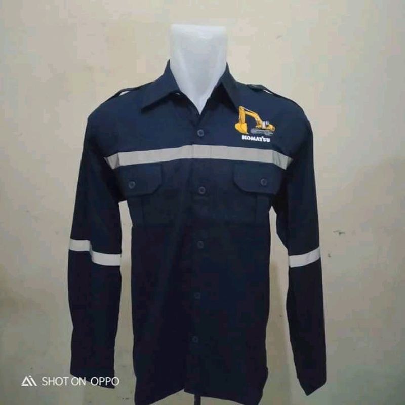 kemeja Komatsu / kemeja safety Komatsu / kemeja kerja pria