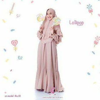 KHIMAR LOLIPOP KICIKS WARNA KHAKI