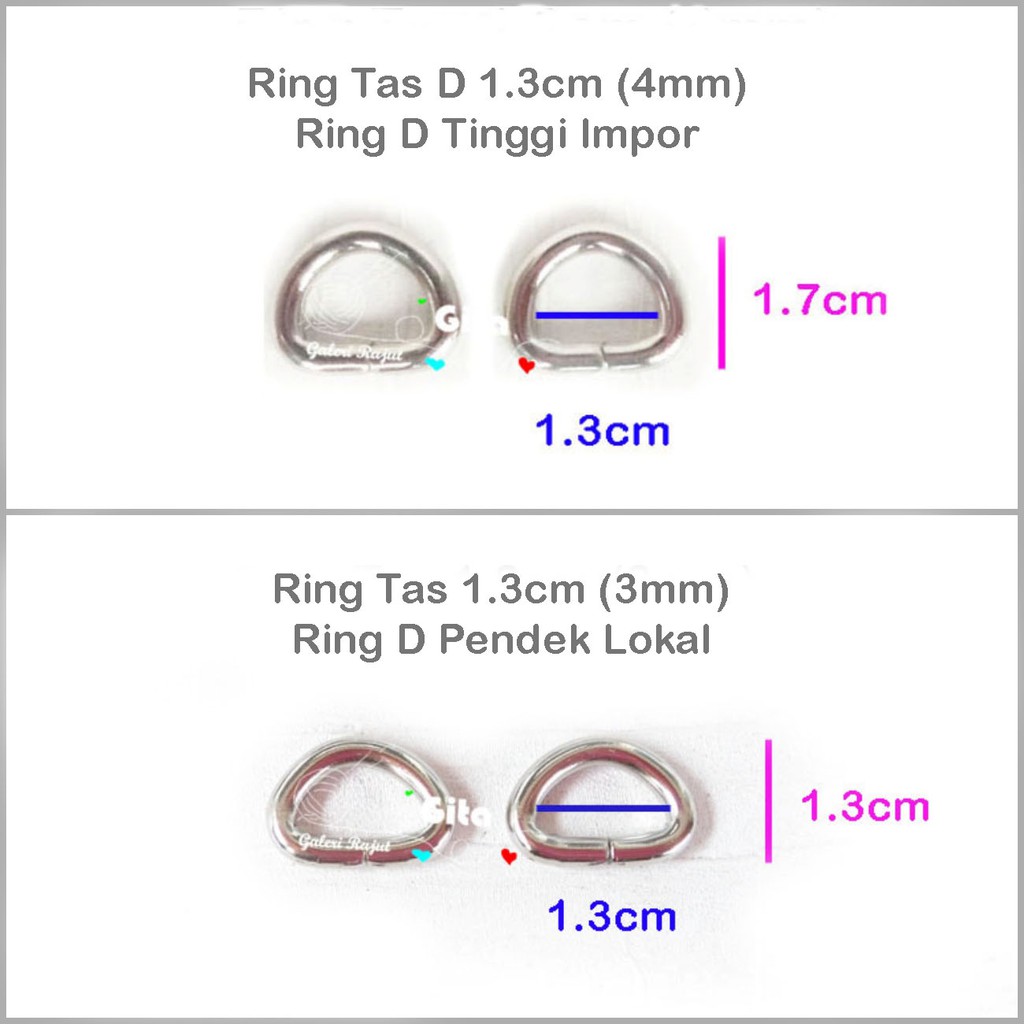 Ring D, Ring Tas D, Ring Dompet, Ring D Tas dan Dompet