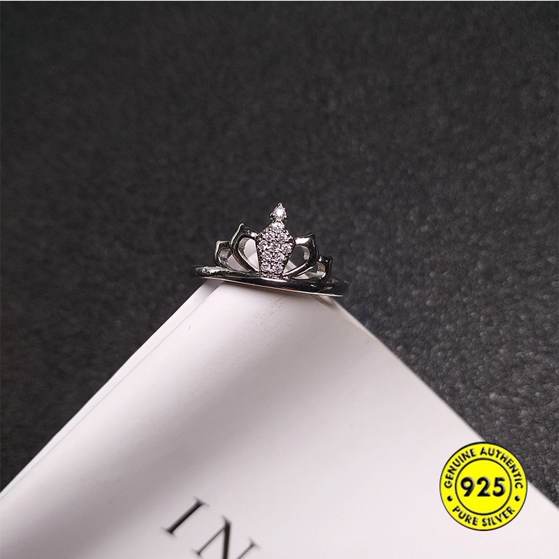 Cincin Sterling Silver 925 Model Terbuka Adjustable Untuk Wanita