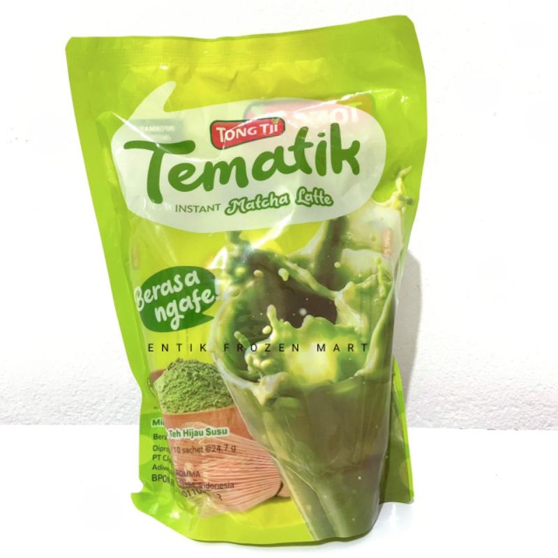 

Tong Tji Tematik | Matcha Latte Instant Pouch Free Gelas
