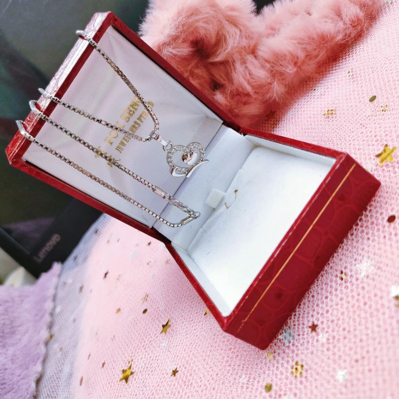 Kalung Set Liontin Wanita Titanium Anti Karat Lapis Emas Jewelry442B/S