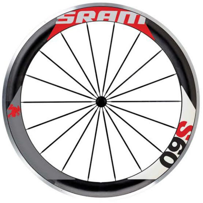 Stiker SRAM S60 Sticker Decal Rims Velg 6CM Roadbike Fixedgear 700c