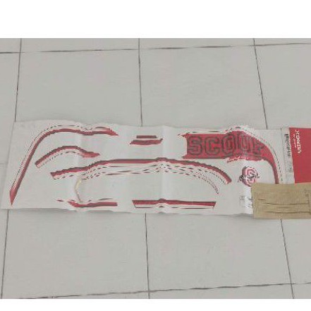 Striping Stiker Scoopy Karbu Red Black 871X0-K16-A30ZDR Orginal Ahm