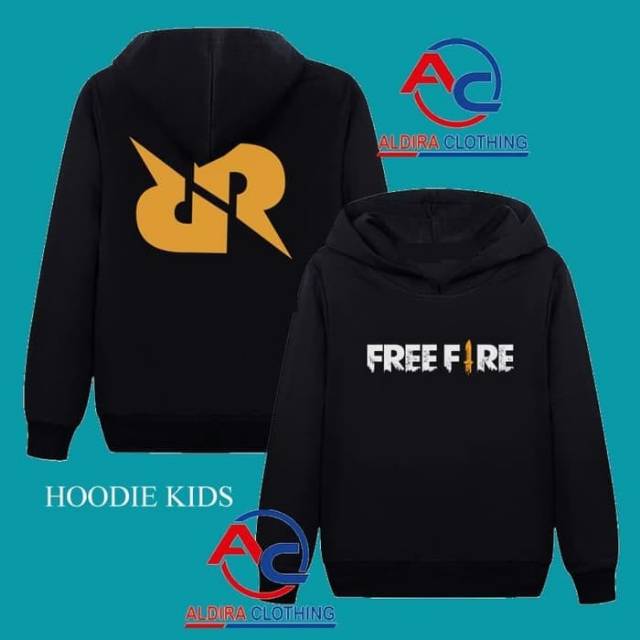 Jaket Hoodie anak Free fire RRQ hoshi