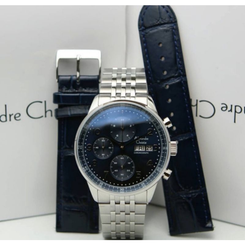 Jam Tangan Pria Alexandre Christie AC 6492/AC6492 Silver Original