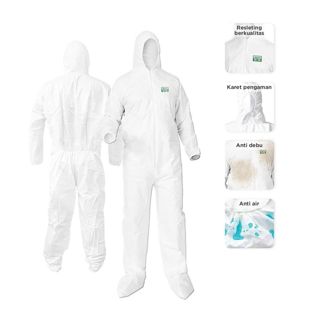 ⚡⚡ ON Promo LEGION Hazmat Suit Chemical Coverall Wearpack Disposable Baju APD Diskon