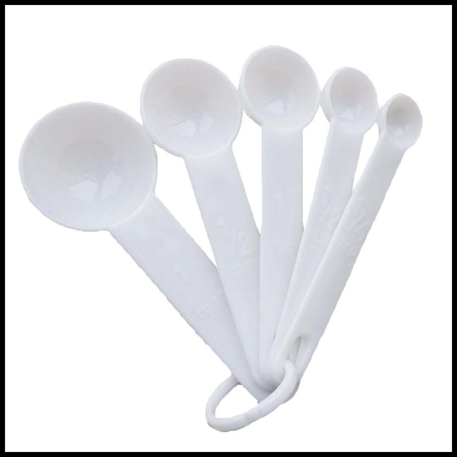 Aihogard Sendok Takar Cup Measuring Spoon 5 Pcs S301 White Grab Medan