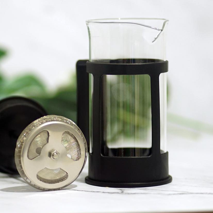 ✹ French Press Hitam 350ml - Plunger Saringan Kopi Kapal Api ۝