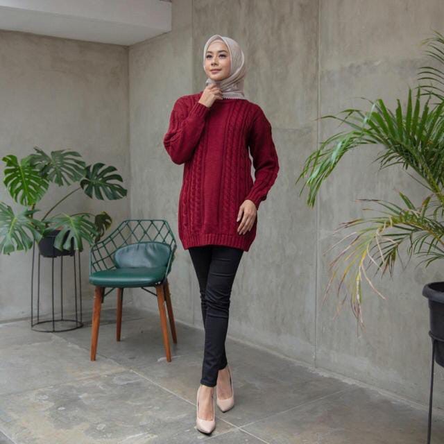 PREMIUM SWEATER MOTIF CABLE TUNIK