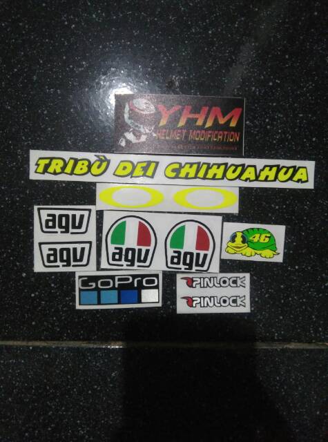 Sticker Set visor Arai Agv Kyt Shoei Ink Zeus Kbc Nolan RSV Dll