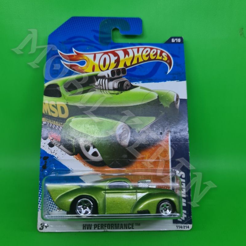 diecast Hot Wheels Error HW Performance 41 Willys Gold