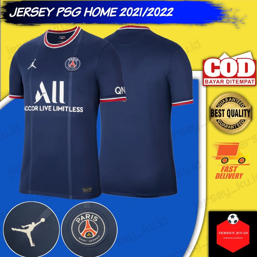 Jersey PSG 2021 2022 Grade Ori / Jersey Messi PSG 2021 2022 GO / Baju Bola Psg Home GO