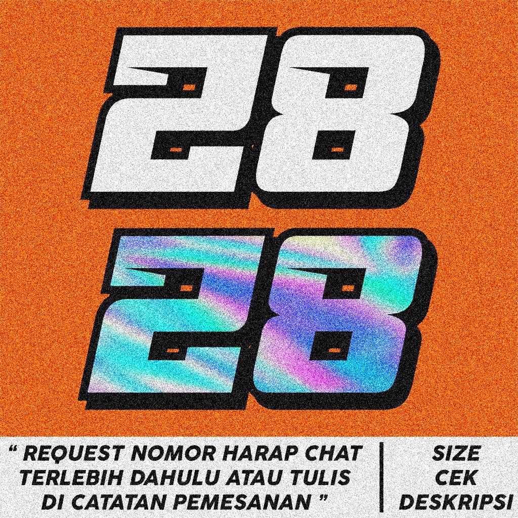 Jual Sticker Nomor Custom Cutting Stiker Nomor Racing | Shopee Indonesia