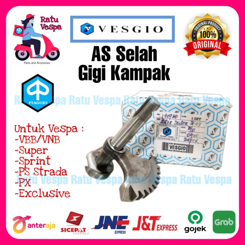 As Gigi Kampak Selahan/Engkolan Vespa Super,Sprint,PX,Excel VESGIO