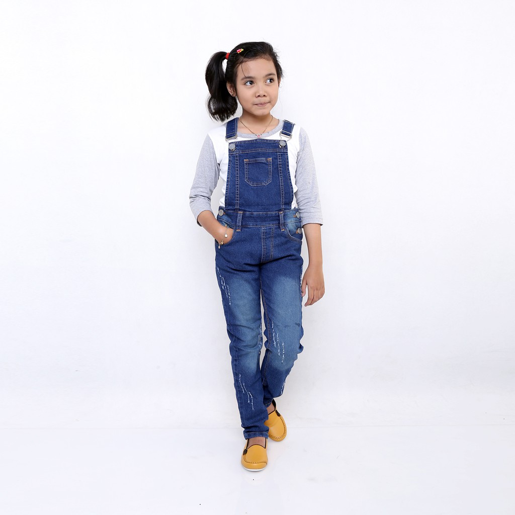  Celana  Kodok Levis  Biru Overall Jeans Anak  Perempuan  