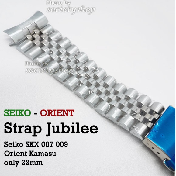 Jubilee STRAP Rantai Jam Tangan Seiko Orient Kamasu 22mm SKX 007 009 Oyster Watch Tali Stainless Steel Rante