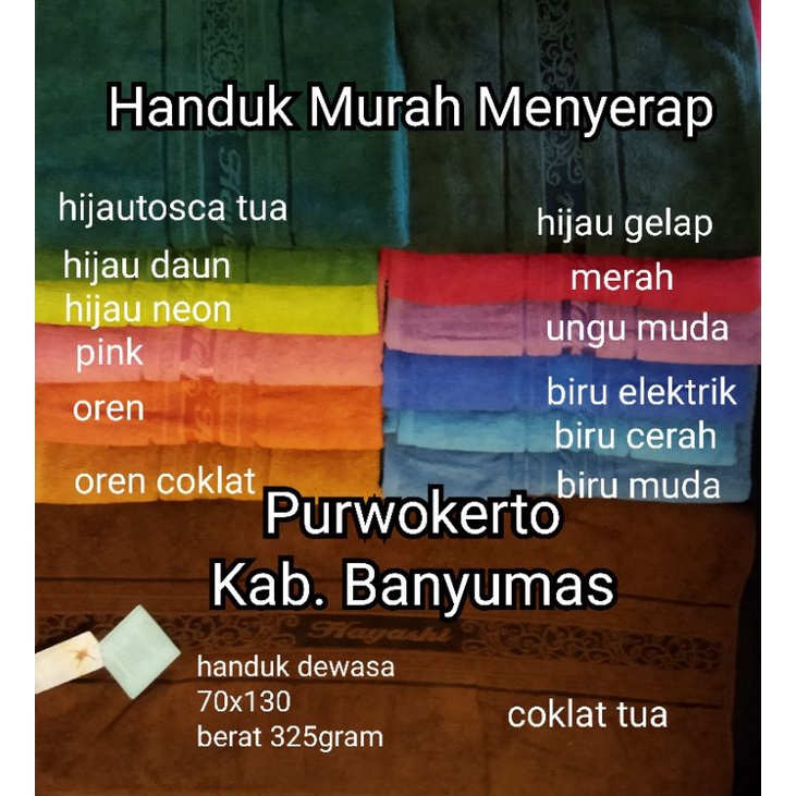 Handuk mandi hayashi by Toyoterry 70x130 purwokerto