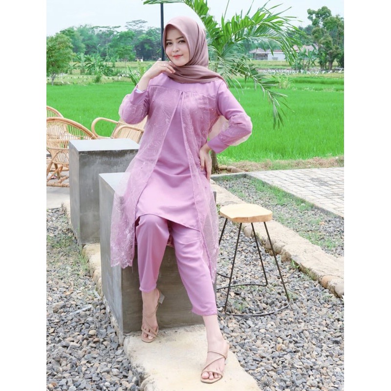 Setelan Brukat Celana Ayudiaset