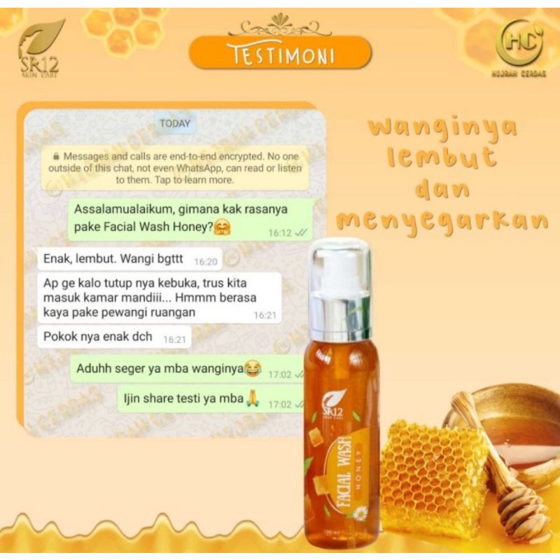 BPOM SR12 HERBAL SKINCARE Facial wash honey SR 12 pembersih muka untuk kulit sensitif EKSTRAK MADU ALAMI