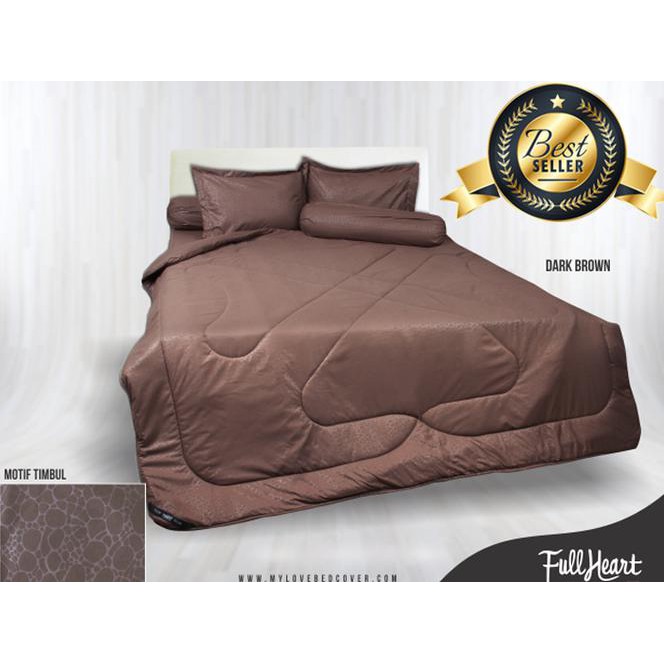 Jual Bed Cover Sprei Polos Full Heart My Love Dark Brown Single 120 X 200 Shopee Indonesia