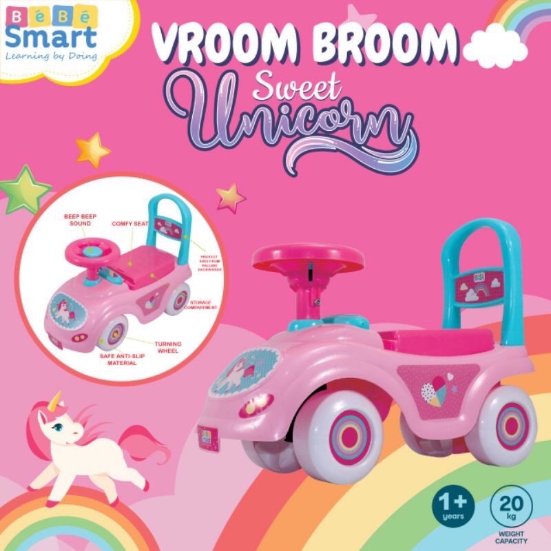 Bebesmart Ride On Vroom Broom usia 12m+ Bebe Smart Mainan Anak Bayi Mainan Mobil Mobilan Bebesmart