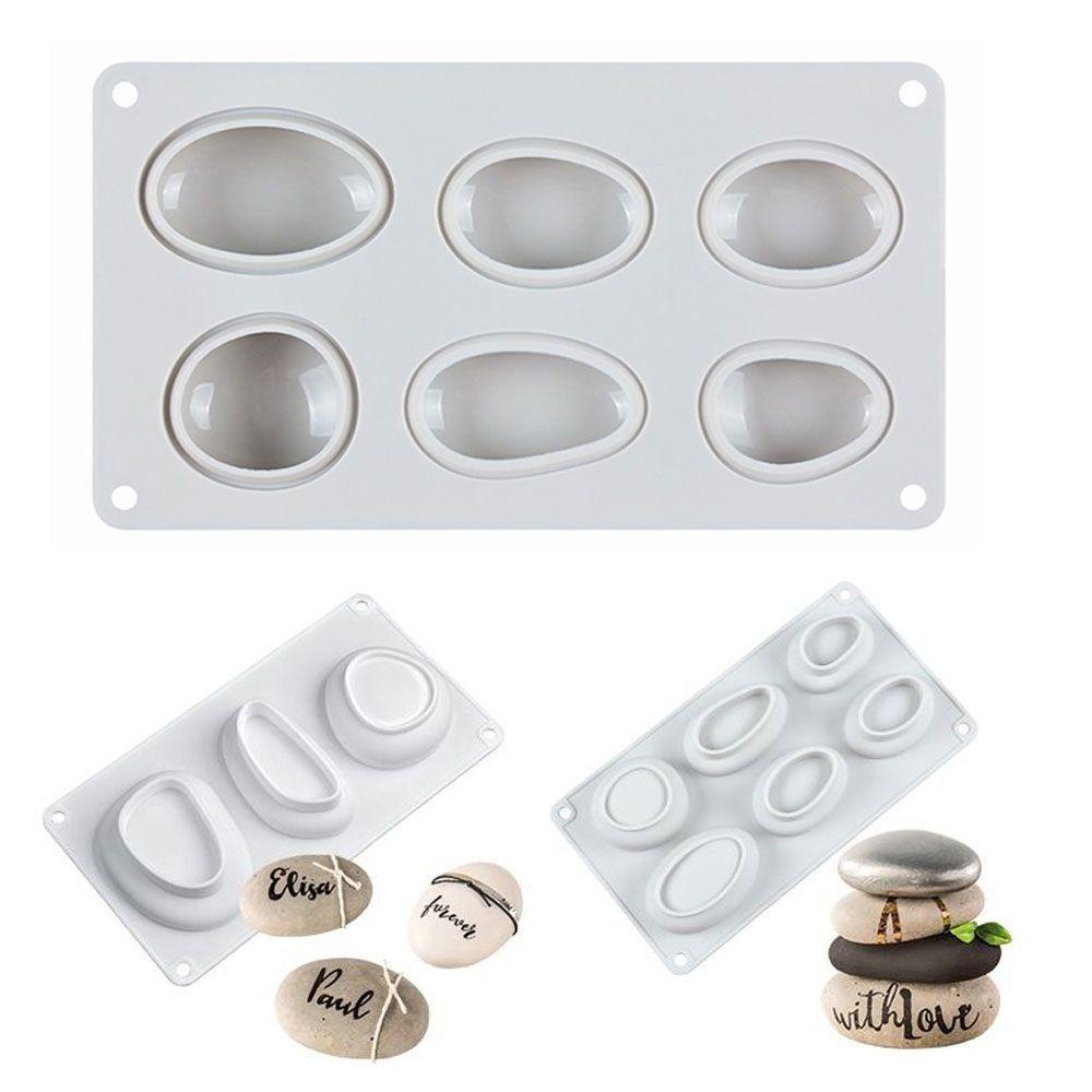 Solighter Pebbles Shape DIY Cookie Silicone Mold Dessert Mousse Cetakan Kue