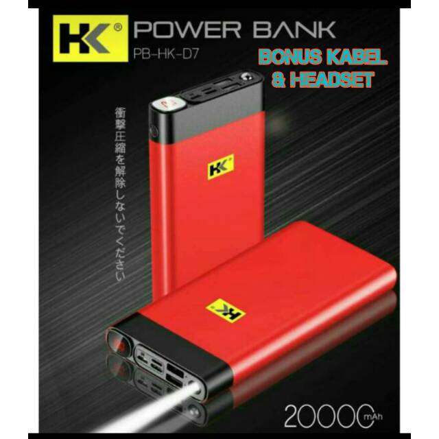 Power Bank Hk D7 20 000mah Shopee Indonesia