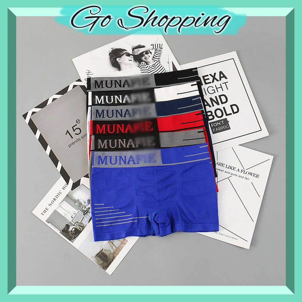 GO!BX325 BOXER PRIA MUNAFI CELANA DALAM MUNAFIE COWOK STRIP KOLOR UNDERWEAR FOR MEN CD BOKSER COD