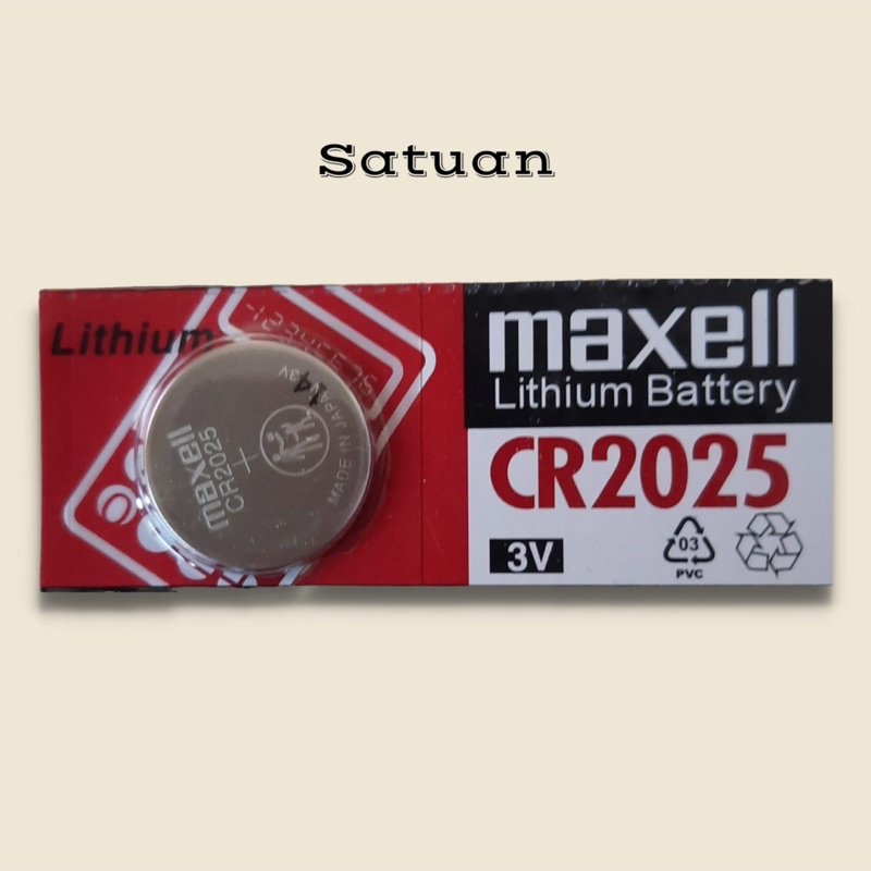 Baterai Maxell CR2025 Original Lithium Battery 3 Volt CR 2025 Asli Ori