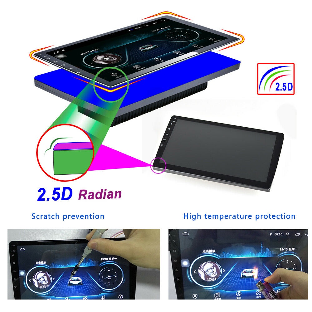 10.1'' Android 9.1 2DIN WIFI GPS Navigation Car Stereo MP5 Player Bluetooth Handsfree Radio Video