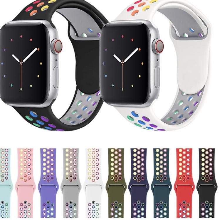 Harga Murah.. New Appel Watch Nike Sports Strap Rainbow Apple Strap for iwatch Series 6 5 4 3 2 1 SE