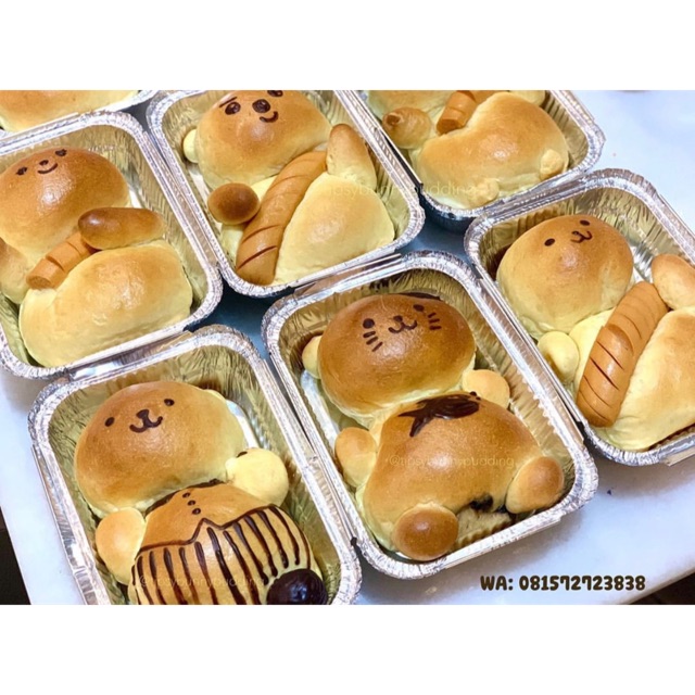 

Teddy Bread / Kitty Bread / Roti Beruang / Roti kucing / Roti Karakter Lucu / Coklat / Sosis Keju