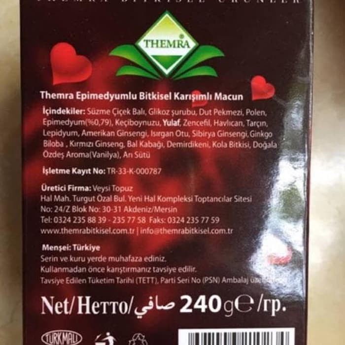 Macun Epimedyumlu Madu Turki