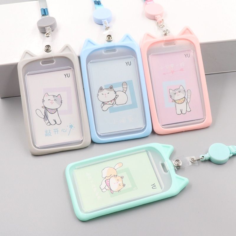 [COD] Tempat Penyimpanan Kartu ID Card Name Tag Card Holder Tanda Pengenal Gantungan ID Card Lucu Cute Import