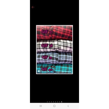 Gamis kotak Flanel import