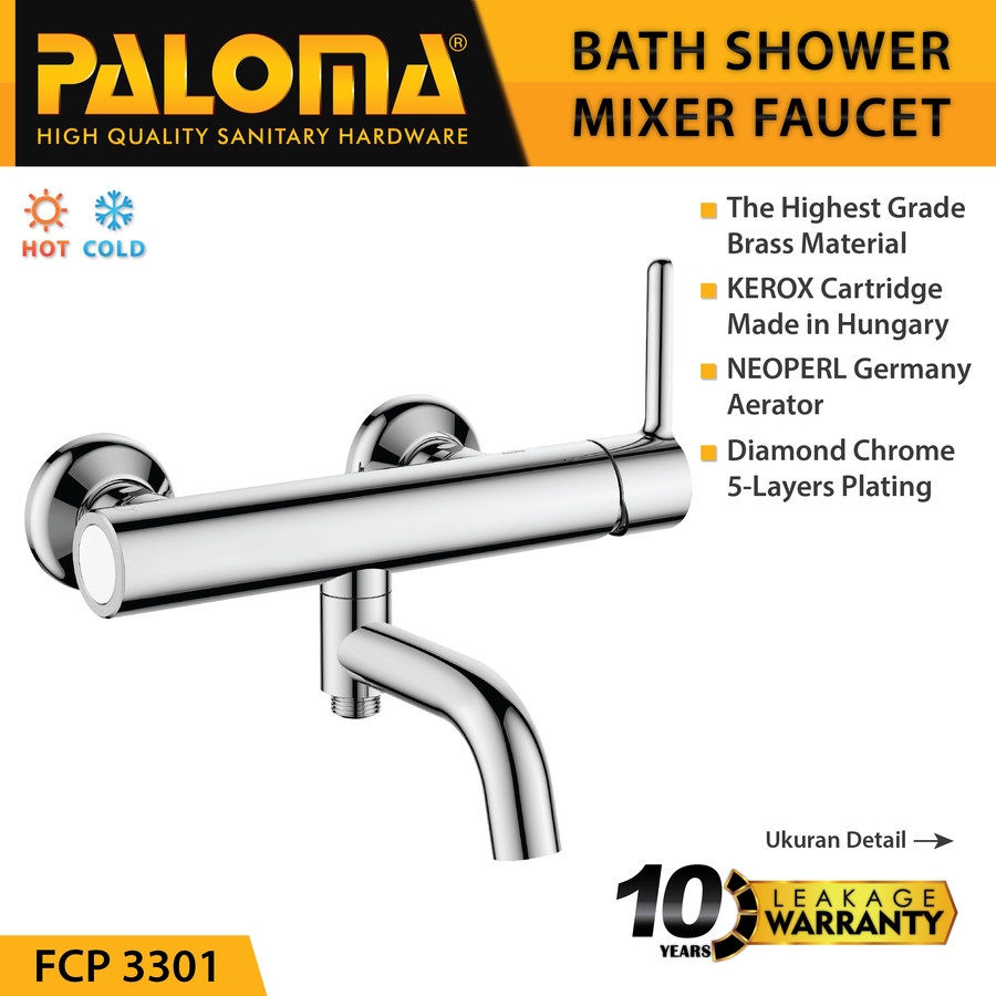 PALOMA FCP 3301 Keran Mixer Bathtub Shower Mandi Panas Dingin Kran Air