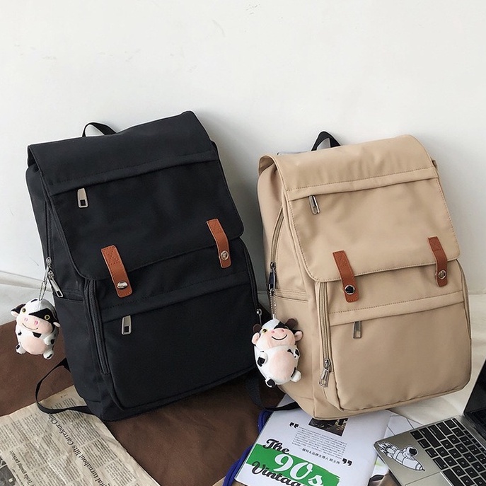 Mores Yuma Korean Unisex Backpack / tas ransel pria wanita polos besar / Tas travelling sekolah kuliah remaja size besar