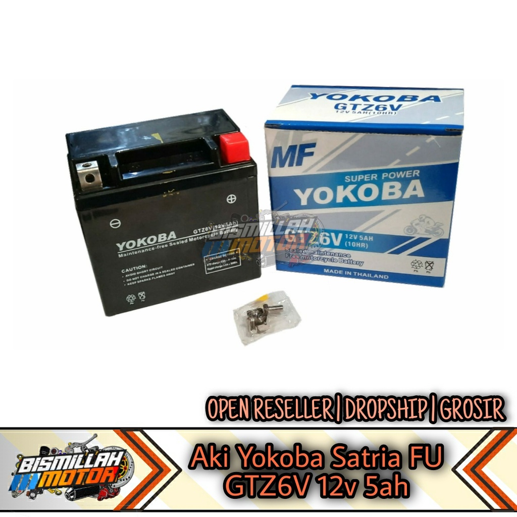 ACCU AKI SATRIA FU YOKOBA GTZ6V 12V 5AH