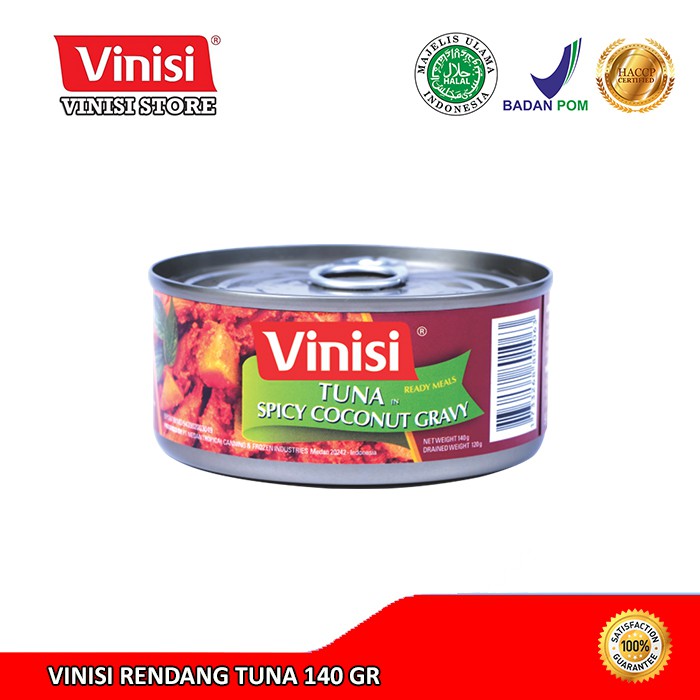 

Vinisi Rendang Tuna dalam Kaleng 140 Gr / Tuna Kaleng / Ikan Tuna