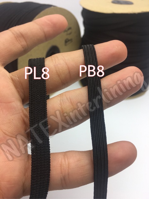 Karet elastis penguin ukuran 8mm Pb8 kulitas gread A / karet masker / karet pinggang / ikat rambut