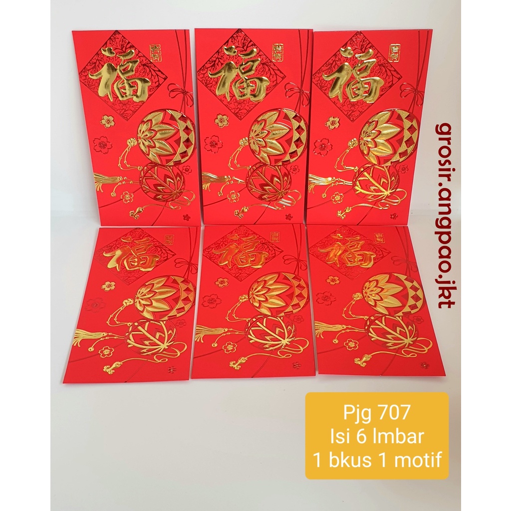

6pcs Angpao 2023 FU KELINCI Imlek Merah PREMIUM ANGPAO FUK