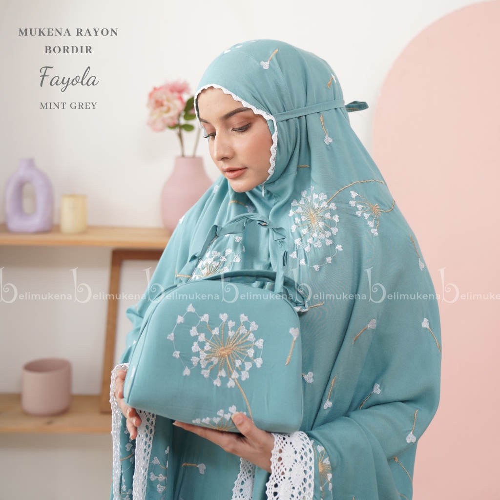 Mukena Dewasa Rayon Bordir 2in1 Fayola