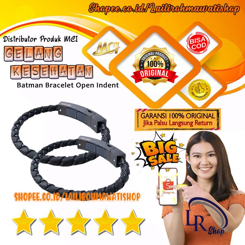 GELANG BATMAN MCI - GELANG MCI ASLI - GELANG PRIA BATMAN ASLI MCI - MCI ASLI