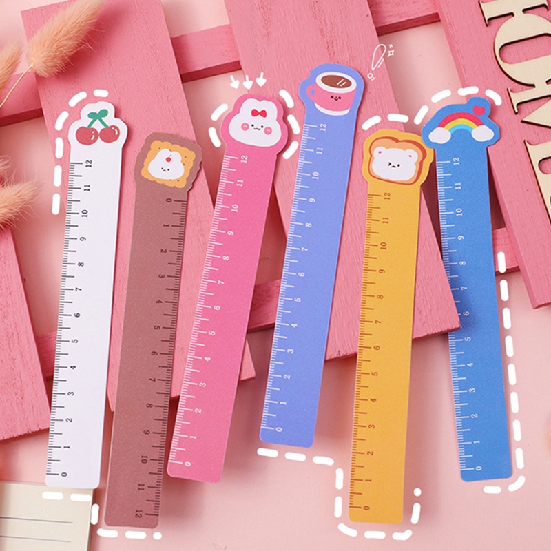 12cm Cartoon Animal Ruler Bookmark Bendable Ruler Student Stationery