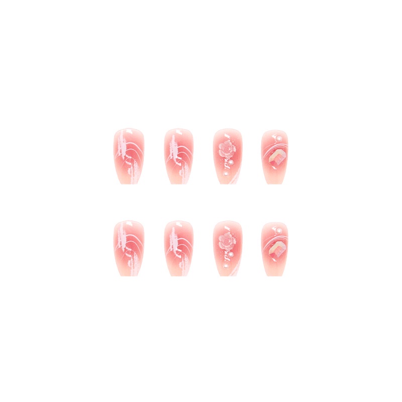 24pcs / Kotak Kuku Palsu Full Cover Z358 Untuk Dekorasi Nail Art