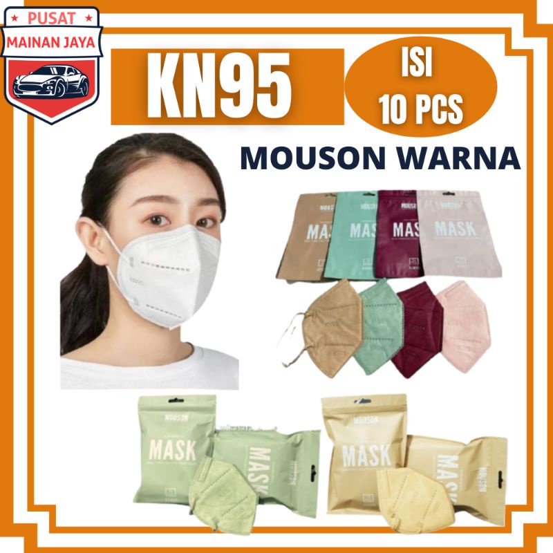 masker kn95 putih 1 box  earloop kawat dalam murah medis one care mouson warna warni nude pink coffe