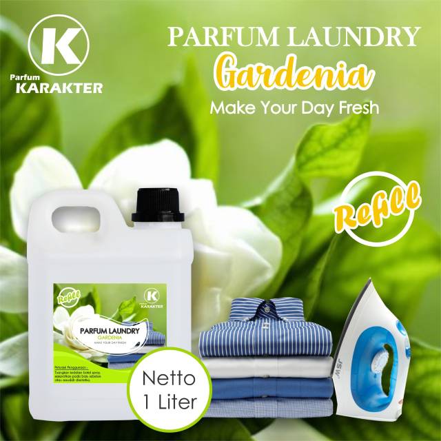 PARFUM LAUNDRY / PEWANGI PENGHARUM PAKAIAN AROMA GARDENIA 1LITER - ORIGINAL