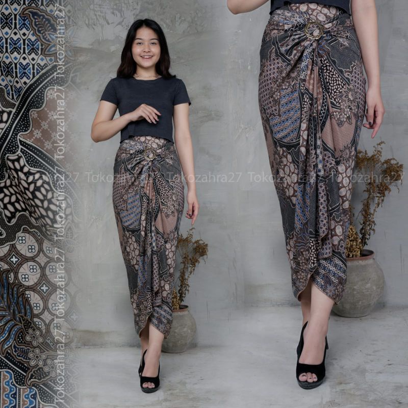 Rok Kebaya Motif Koin Rok Lilit Serut Instan Rok Kondangan Rok Wisuda