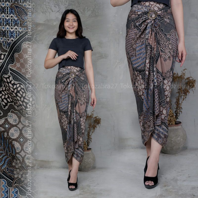 Rok Kebaya Motif Koin Rok Lilit Serut Instan Rok Kondangan Rok Wisuda